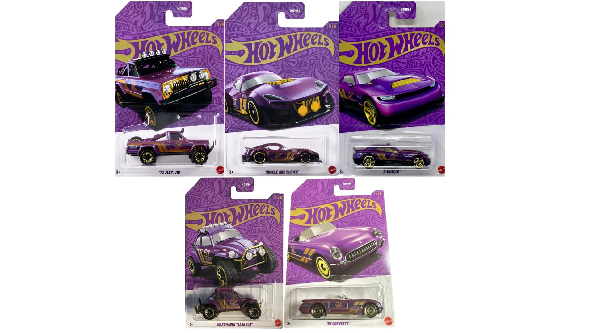 Amazon.com: Hot Wheels Die-Cast Cars, Pearl & Chrome 57th